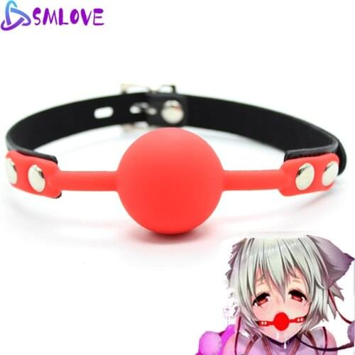 Silicone Open Mouth Ball Gag Harmless Soft Gag Ball Mouth Stuffed BDSM Sex Bondage Erotic Sex Toys for Women‘s Sexy Lingerie