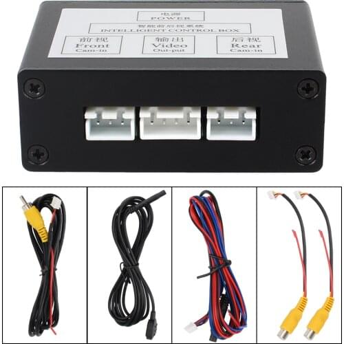 Reversing System With Manual Switch Two-Way Control Box Front And Rear View Channel Converter Car Parking Camera Video