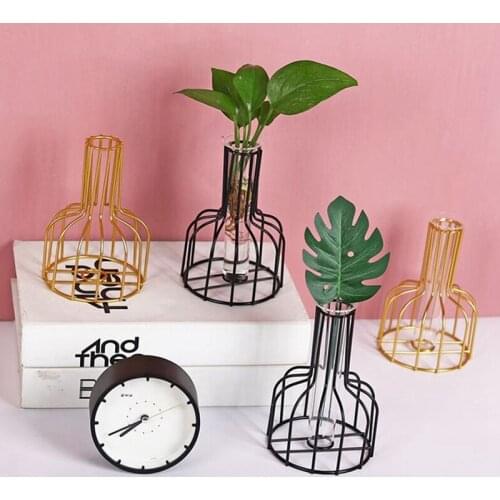 Nordic Iron Vase Golden Hydroponic Decoration Table Decoration