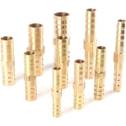 3pcs/lot Copper Pagoda Connector Brass Straight Hose Pipe Fitting Equal Barb Gas Copper Barbed Coupler Connector Adapter