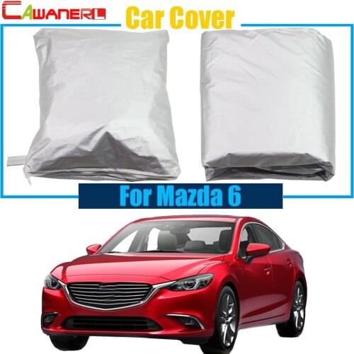 Cawanerl Car Cover Outdoor Sun Shield Rain Snow Resistant Protector Anti UV Cover Sun Shade For Mazda 6