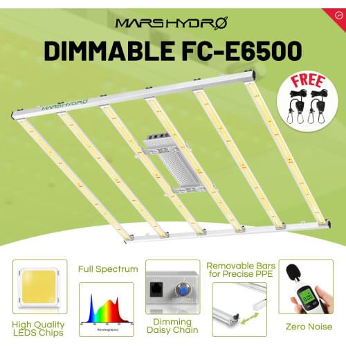 Mars Hydro FC-E6500 LED Grow Light Grow Bar Full Spectrum Bar for Indoor Plants Hydroponics Veg Flowers UV IR