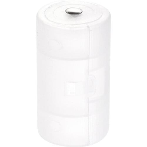 Uxcell AA to D Size Battery Adapter Battery Converter Holder, Metal Contact Clear 4 Pcs