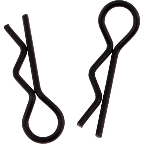 50 PCS RC Car Black Metal Bodyshell Clips Pins R Shape for Traxxas TRX4 1/10 RC Buggy RC Rock Crawler Vehicle Models