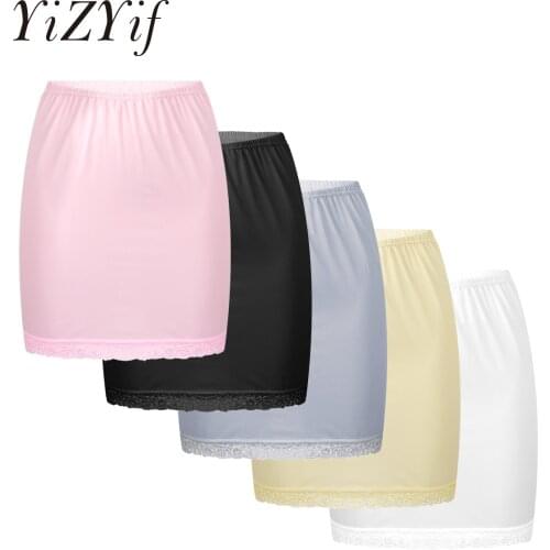 Women High Waist Half Slip Petticoat Skirts Girls Commuter Office Petticoat Skirt Ladies Wild Card A Line Underskirt Underdress