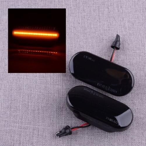 1 Pair Car 12V Dynamic LED Side Marker Fender Turn Signal Light Indicator Fit For SEAT Ibiza 6L Leon Toledo 1M Cordoba