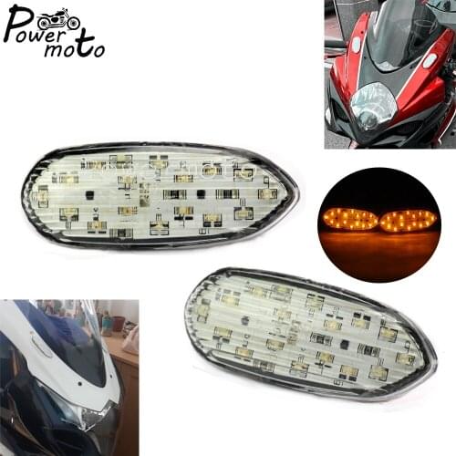 Motorcycle LED Flush Mount Turn Signals Amber Blinker Flasher Lights Signal Lamp for Suzuki GSX-R 600750 06-16 GSX-R 1000 05-16