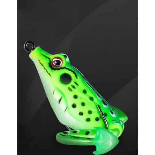 12G Artificial Thunder Frog Double Hook Fishing Lure Soft Bait 3D Eyes Freshwater High Quality Silicone Fishing Lure