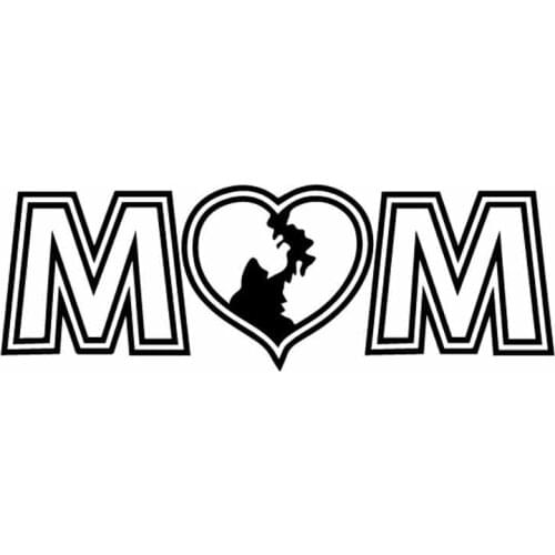14.3X4.8CM I LOVE MY MOM Jdm Car Sticker Personality Vinyl Decal Decoration