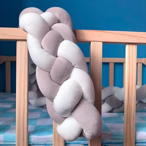 3M/2M/1M Baby Bumper Bed Braid Knot Pillow Cushion Bumper for Infant Bebe Crib Protector Cot Bumper Room Decor