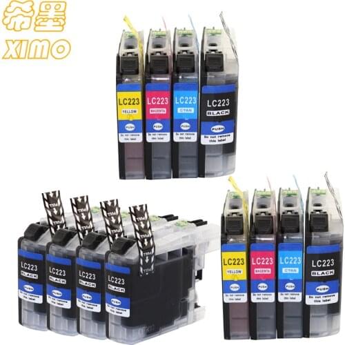 XIMO 12PACK Replacement Ink cartridge LC223 LC221 BK C M Y for MFC-J4420DW,MFC-4620DW,MFC-4625DW