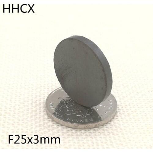 5pcs/lot Y30 disk Ferrite Magnet 25*3 mm Permanent magnet 25mm x 3mm Black Round Speaker 25x3 mm