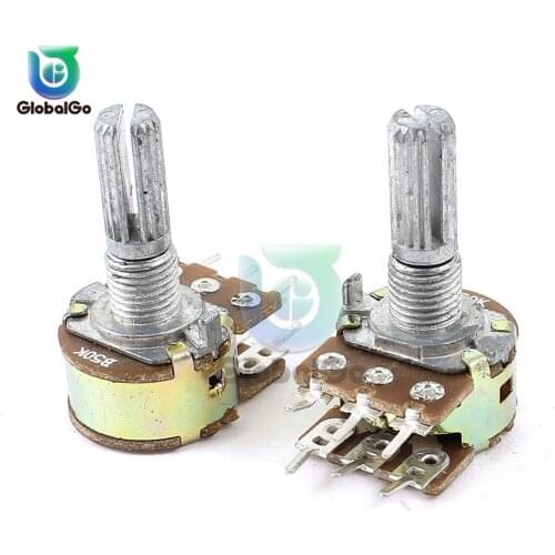 5pcs/Lot WH148 B50K 3Pin 15mm Rotary Potentiometer 50K Adjust Volume Switch Potentiometer For Story Machine Household Appliances
