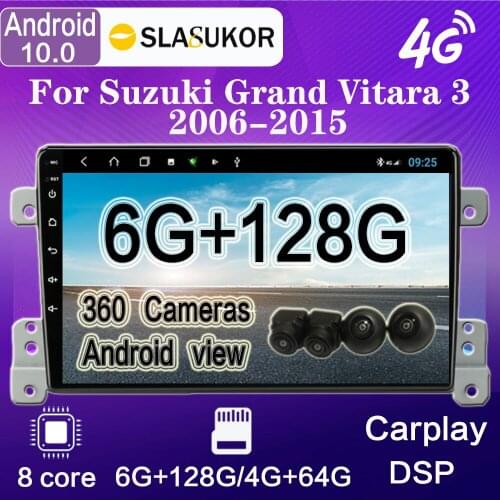 9" Android 10 For Suzuki Grand Vitara 3 2006-2015 autoradio GPS BT Carplay navigation Multimedia Audio Video Player 2 Din No DVD