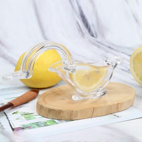 Acrylic PMMA Lemon Clip Manual Clear Fruit Juicer Home Kitchen Bar Gadget Manual Citrus Juicer Hand Orange Squeezer Machine