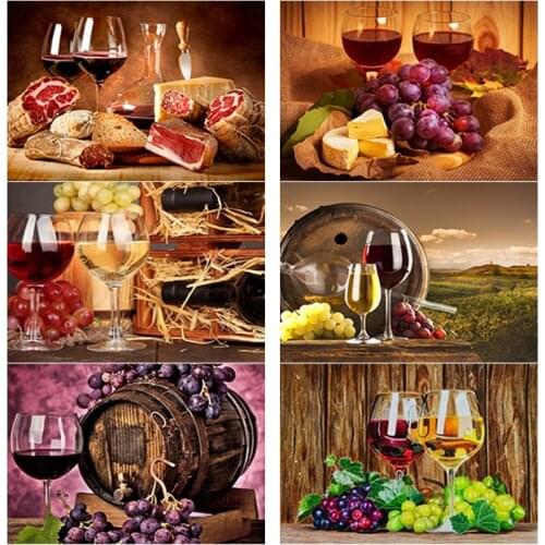 New 5D DIY Diamond Painting Stitch Wine Cellar Diamond Embroidery Red Wine Cross Full Square Round Drill Mosaic Home Decor Gift