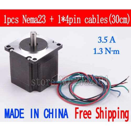 Free shipping 1pc Quality 57HB2401 4-lead Nema 23 Stepper Motor 57 motor 57BYGH 3.5A 1.3N.m CNC Laser and 3D printer