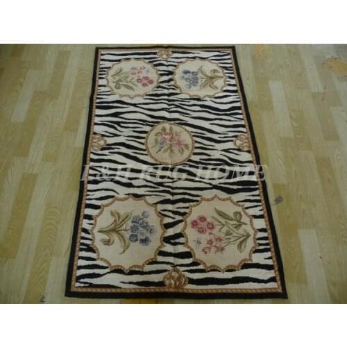 Free shipping 10K 3'x5' handmade needlepoint woolen rugs handmade rug