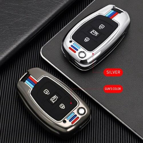 Hot Sale Car Key Case 2/3/4 BTN Folding Keychain Control Fobs Protector Cover Skin For Hyundai Santa Fe Sonata Tucson IX35