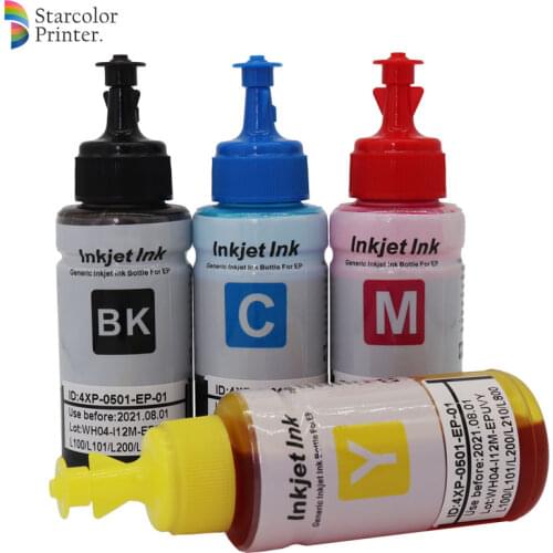 4 color 70ml 1 set Printer Ink Refill Ink Kit for Epson L222 L300 L312 L355 L350 L362 L210 Inkjet Printer CISS Cartridge