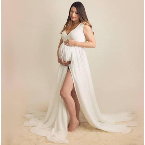Sleeveless Long Dresses Pregnancy Dress Photography Maternity Photography Props Maternity Dress For Photo Shoot Chiffon Vestidos