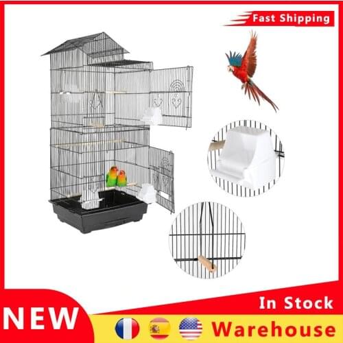 Large Bird Cage For Parrot Parakeet Octopus Metal Bird House Heightened Breeding Cage Bird Nest Cage Pigeon Bird Supplies HWC