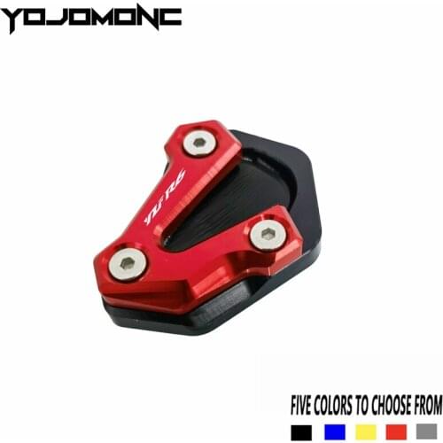 Para yamaha YZF-R6 yzfr6 yzf r6 2006-2016 2015 2014 2013 cnc kickstand pé suporte lateral extensão almofada placa de apoio ampli