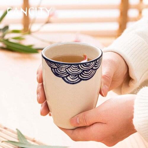 FANCITY Teacup single Japanese-style tea set master cup ceramic handmade tea bowl Kungfu tea drinking cup household single cup