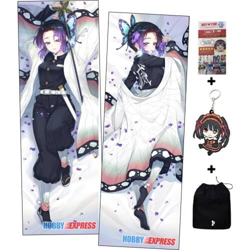 Hobby Express Kocho Shinobu Insect Hashira Kimetsu no Yaiba Dakimakura Japanese Otaku Waifu Hugging Body Pillow Cover ADP19066-1