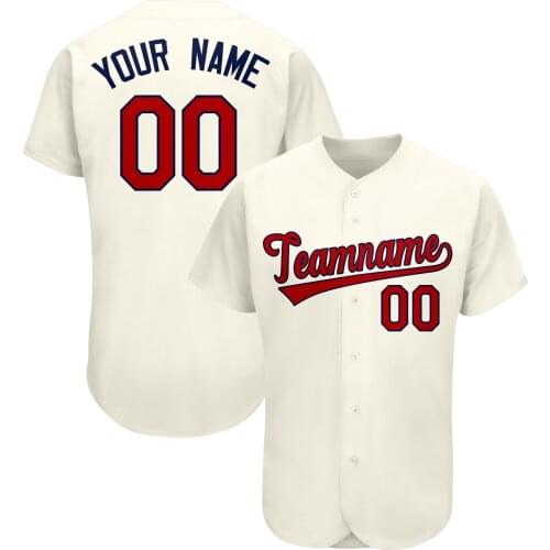 Custom Baseball Jersey Team Name/Number Embroidered Breathable Mesh Soft Botton-down for Adults/Youth Outdoors/Indoors Big size