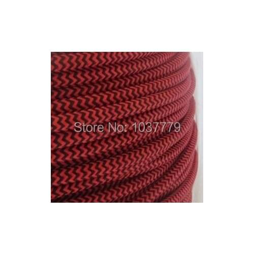 100meter/roll 2* 0.75mm double core line retro twisted lamp cable white color P.V. knitted cloth braided electrical wire