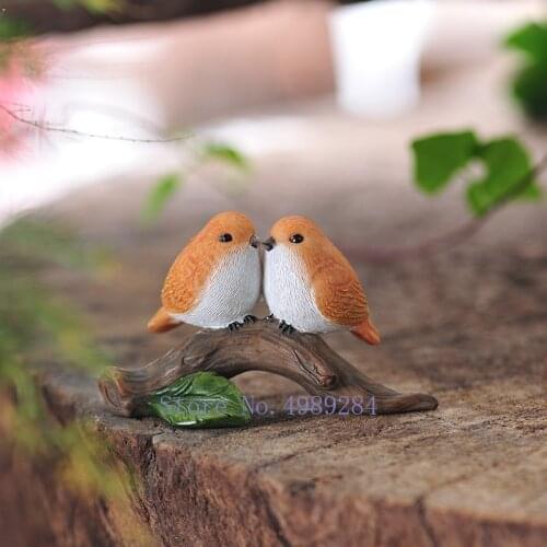 Creative Resin Simulated animal Little bird sparrow lovely Home Decoration garden patio Modern decorative ornaments figurine
