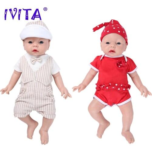IVITA WG1506 51cm 3.2kg Silicone Reborn Baby Doll Realistic Toddler Lifelike Bebe 3 Colors Eyes Choices Christmas Baby Toys Gift