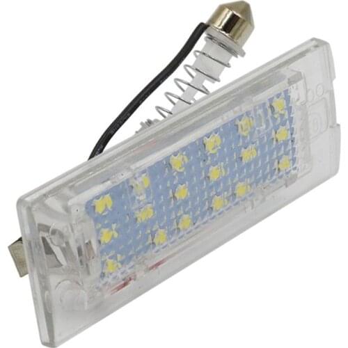 652F 2Pcs White CANbus LED Number License Plate Light Lamp 18 SMD 3528 for bmw E53 X5 1999-2003 E83 X3 03-10