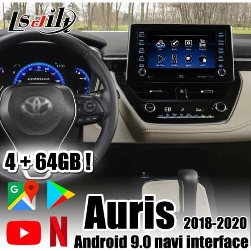 Lsailt 4+64G Carplay&Android Interface for Auris Sienna 2018-20 with YouTube , Waze , Netflix GPS Navigation Box in Yaris
