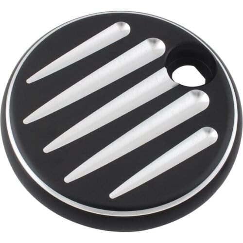 Motorcycle Long Cut Black Fuel Door Cap Track Insert Oil Gas Tank Cover For Harley Touring Glides FLTR FLHTCUTG 14-20