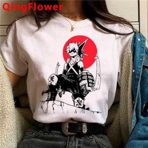 My Hero Academia Bakugou Boku No Hero Academia Todoroki clothes women tumblr couple tshirt summer top vintage ulzzang