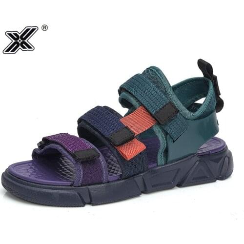 X Brand 2020 Fashion Colorful Weaving Mens Sandals Outdoor Beach Sandals Comfortable Men Sandals Casual Retro Summer Shoes Flats