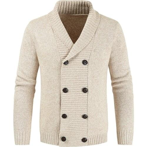 2021 New Autumn Mens Fashion Trendy Sweater Casual Youth Double Breasted Cardigan Sweater