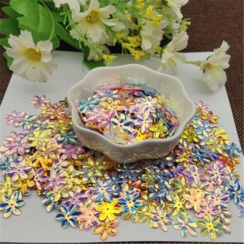 25g 12mm Mixed Color Flower Sewing Garment Accessories,Clothing accessories,DIY Sequins scrapbooking shakes