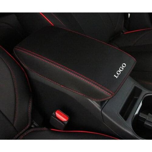 Microfibre Carbon Fibre Leather Center Armrest Cover For Subaru XV 2018 2019 2020 2021 / Subaru Forestercar interior accessory