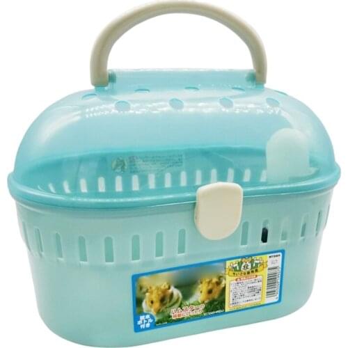 Portable Hamster Carry Cage Small Animal Cage with Water Bottle Travel Breathable Easy to Clean Transparent Durable Gift