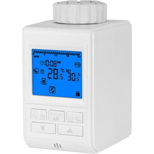 Programmable Thermostat Timer TRV Radiator Valve Actuator Temperature Controller
