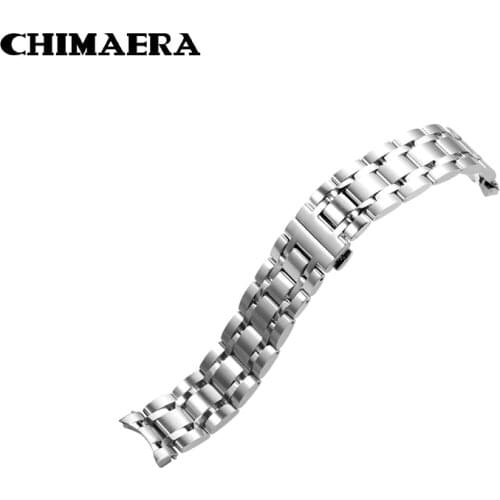 CHIMAERA Watchband 316L silver Vintage Stainless steel watch strap 18mm 22mm 23mm for Tissot couturier T035 Watch band