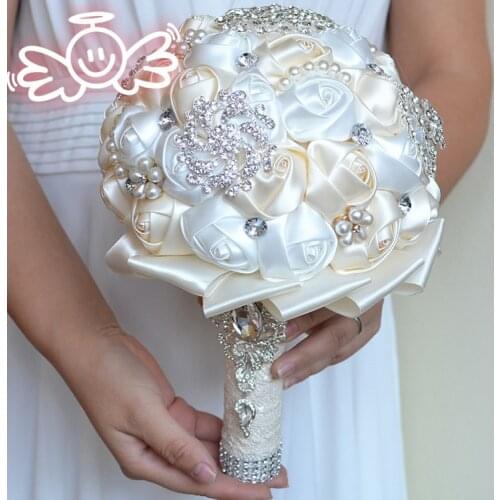 Rose Crystal Wedding Bouquet Beaded Brooch bouquet wedding accessories Bridesmaid artifical Wedding flowers Bridal Bouquets