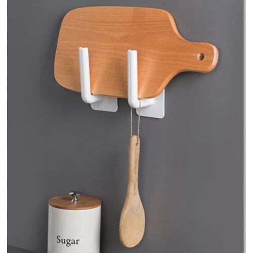 Self-Adhesive Hooks Kitchen Self-Adhesion Hook Bathroom Hooks Hangers Cups Paper Towels Hangers Wall Hooks Storage Racks Sticker