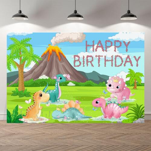 Seekpro Photography Background Dinosaur Jungle Forest Animal Safari Party Baby Shower Boy Birthday Photo Background Photocall
