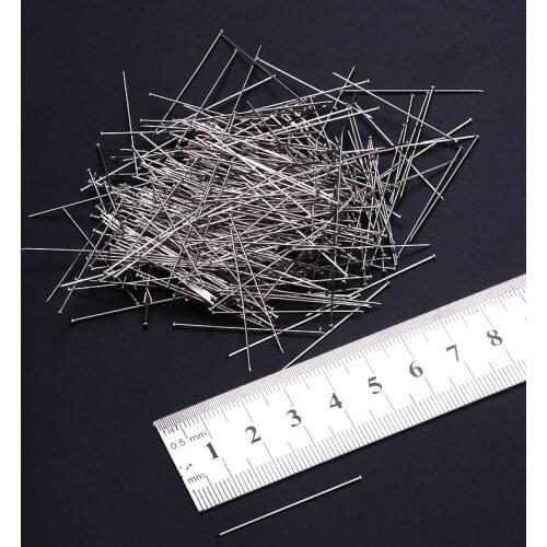 300Pcs 35mm Stainless Steel Sewing Pins Dressmaker Straight Quilting Pins Fine Satin Head Pins for Jewelry Making Sewing Tools