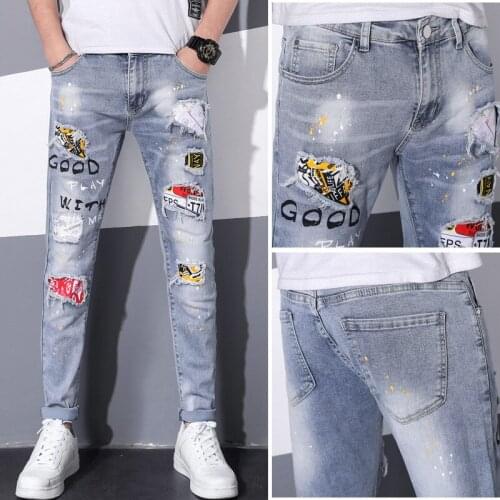 Ymwmhu Mens Autumn Jeans