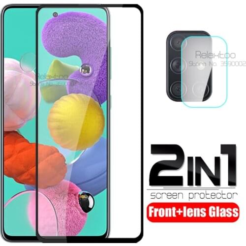 2 in 1 camera protective glass For samsung Galaxy a51 phone screen protector on samsunga51 a 51 a515F tempered Glass lens Film